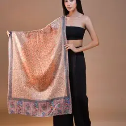 swi stylish Women Embroidered Stole with Contrast Border-picture-21