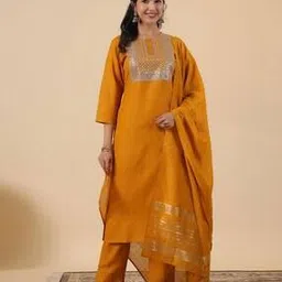 janasya Women Embroidery Straight Kurta Set-picture-48