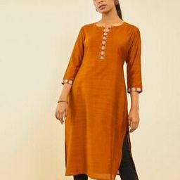soch Round-Neck Straight Kurta with Sequins-picture-16