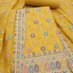 soch  Women Embroidery Unstitched Dress Material-picture-27