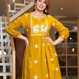 anushansa Women Rayon Embroidery Kurti  -picture-15