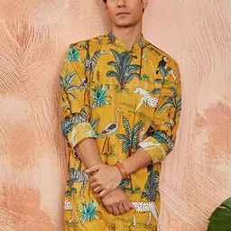 vastramay Men Printed Regular Fit Long Kurta -picture-53