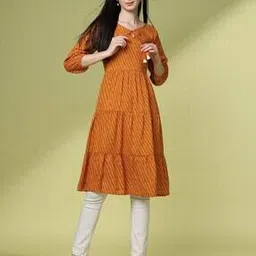 acai Women Striped Flared Kurta-picture-20