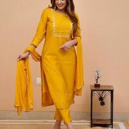 nyrika Women Embroidery Straight Kurta Set-picture-34