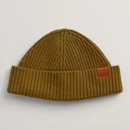 gant Men Ribbed Beanie with Upturned Hem-picture-48