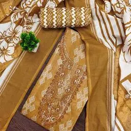 svaraa Women Embroidered Unstitched 3-Piece Dress Material-picture-31