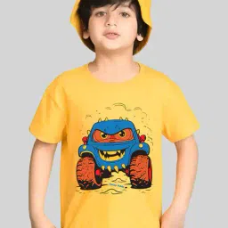 kiddy viddy Boys Graphic Print Regular Fit Round-Neck T-Shirt image 1