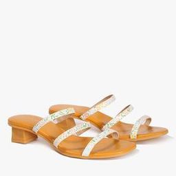 fyre rose Floral Print Chunky Heels Sandals with Multi-Strap-picture-7