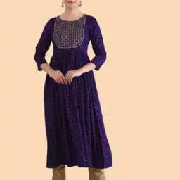 niya art Women Embroidered No Darts Flared Kurta-picture-20