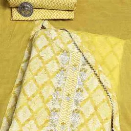 biba Women Embroidered 3-Piece Unstitched Dress Material-picture-21