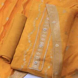 mbz.in by meena bazaar Women Embroidered 3-Piece Unstitched Dress Material-picture-42