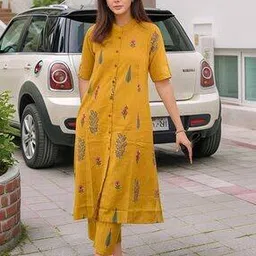 anni designer Women Floral Print Straight Kurta with Pants Set-picture-24