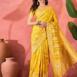 maroosh Women Saree with Woven Motifs  image 1