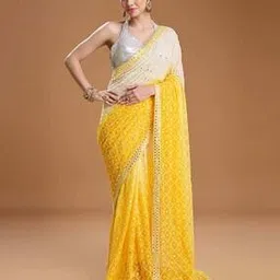 svaraa Women Sequins Embroidery Georgette Saree with Unstitched Blouse Piece  -picture-26