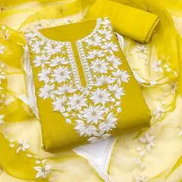 svaraa Women Embroidered 3-Piece Unstitched Dress Material-picture-22