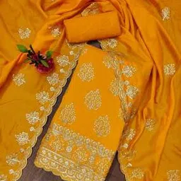 svaraa Women Embroidery Unstitched Dress Material-picture-21