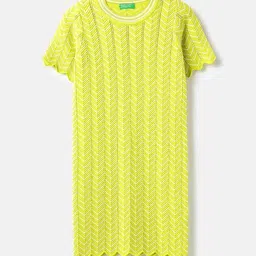 united colors of benetton Girls Self-Design A-Line Dress image 1