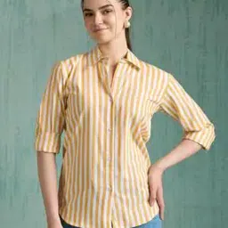 house of mira Women Striped Relaxed Fit Shirt-picture-33