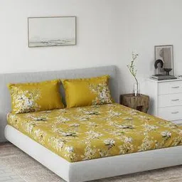 ddecor live beautiful Cotton Ethnic Bedsheet with 2 Pillow Covers-picture-23