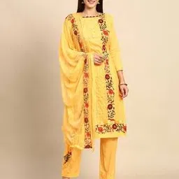 svaraa Women Embroidered 3-Piece Unstitched Dress Material-picture-37