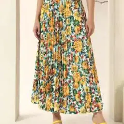 zwerlon x ag Women Floral Print A-Line Skirt-picture-35