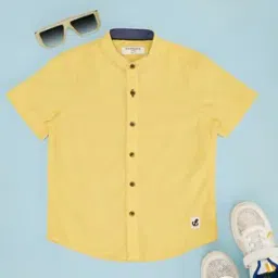 pantaloons junior Boys Band-Collar Regular Fit Shirt-picture-11