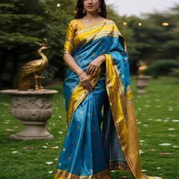 nyrika Women Silk Saree with Contrast Border-picture-37