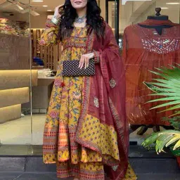 nyrika Women Embroidery Anarkali Kurta Set image 1