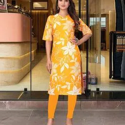 Women Floral Straight Kurti-image-98
