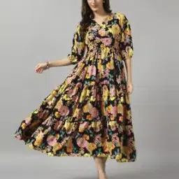 raiyani fashion Women Floral Print Gown Dress-picture-45