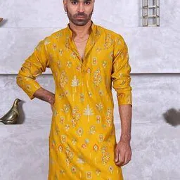 manq Men Embroidered Regular Fit Kurta-picture-36