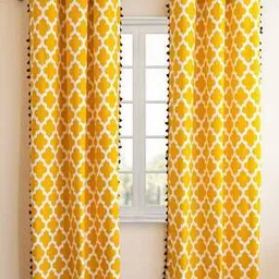 homemonde Pack of 2 Geometric Print Window Semi Sheer Curtains-picture-19