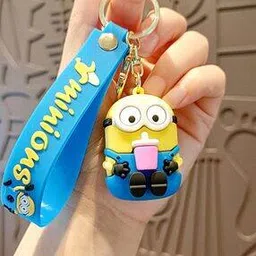 gopalvilla 3D Mini Minions Cartoon Keychain With Silicone Belt-picture-19