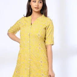 fusion Women Geometric Print Straight Kurti image 1