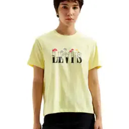 levi's Women Brand Print Regular Fit Crew-Neck T-Shirt-picture-12