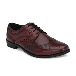 CARLO ROMANO Men ROMANO BORDO Textured Formal Brogues-picture-24