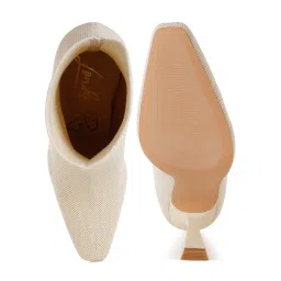 London Rag Knitted Sock Casual Boots Off White image 5