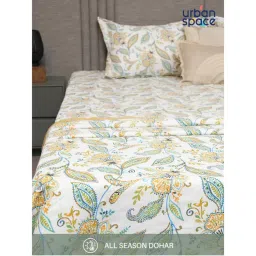 Urban Space Microfiber Cotton Reversible Dohar for Bed - Iris Blue-picture-26