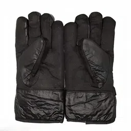 glowstorm GLOWSTORMLong Men's Snow & Windproof Thermal Soft Warm Winter Riding & Protective Gloves (Fur/Fleece Inside) Warm Hand Riding Cycling, Byke, Bike, Scooty,Motorcycle Travelling (Black) image 2