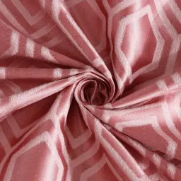 SOKNACK Peach & Brown 2 Pieces Geometric Black Out Door Curtains image 5