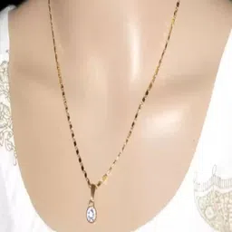JEWEL WORLD Set Of 3 Gold-Plated CZ-Studded Mangalsutra With Chain & Ring image 3