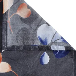 HOSTA HOMES Black & Brown Floral 210 TC Flat Cotton Single Bedsheet & 1 Pillow Cover image 3