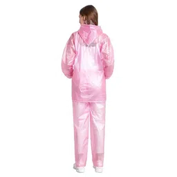 krystle Waterproof Rain Coat for Women With Pants - Polyester Rainwear for Men and Women (Universal, Pink) image 4