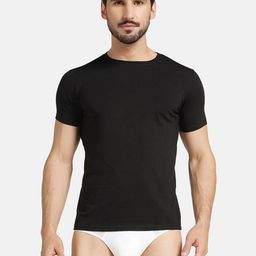 Blackberrys Black Round Neck Short Sleeves Innerwear Vests IVPM0004Z1SS19FX-picture-5