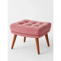 JABRIX Soft Cushion Ottoman Stool for Living Room - Pink image 2