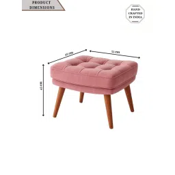 JABRIX Soft Cushion Ottoman Stool for Living Room - Pink image 3