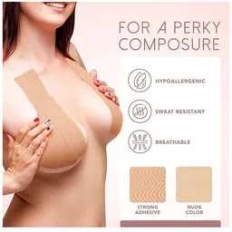 zerokaata Combo of Breast Lifter Boob Tape for Women- Waterproof Tape and Disposable Nipple Cover/Nipple Pasties for Women image 3