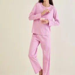Sweet Dreams Women Dusty Pink Printed Top and Pajama-picture-29