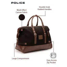 police accessories Police Brown Solid Duffel Bag (One Size) image 3