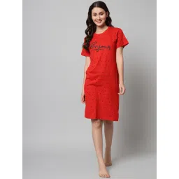 SEPHANI Red Polka Dot Night Dress image 1